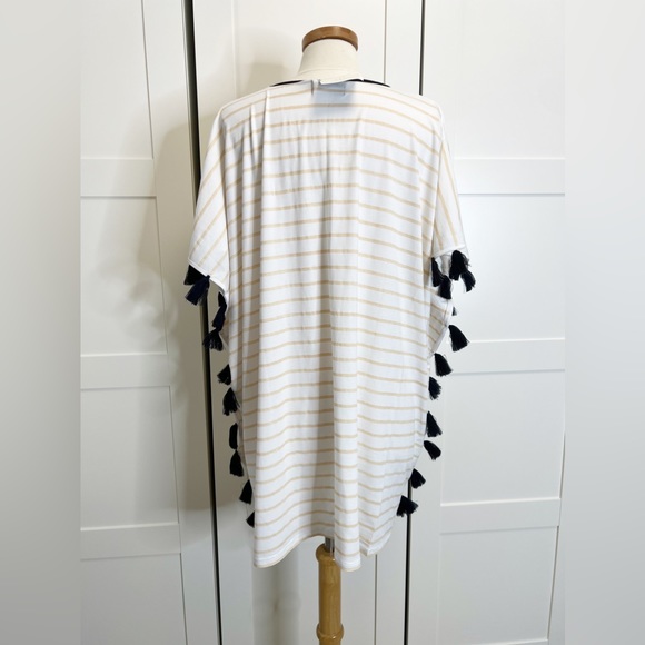 Duffield Lane Joslin Striped Tassel Caftan S/M - Picture 4 of 5